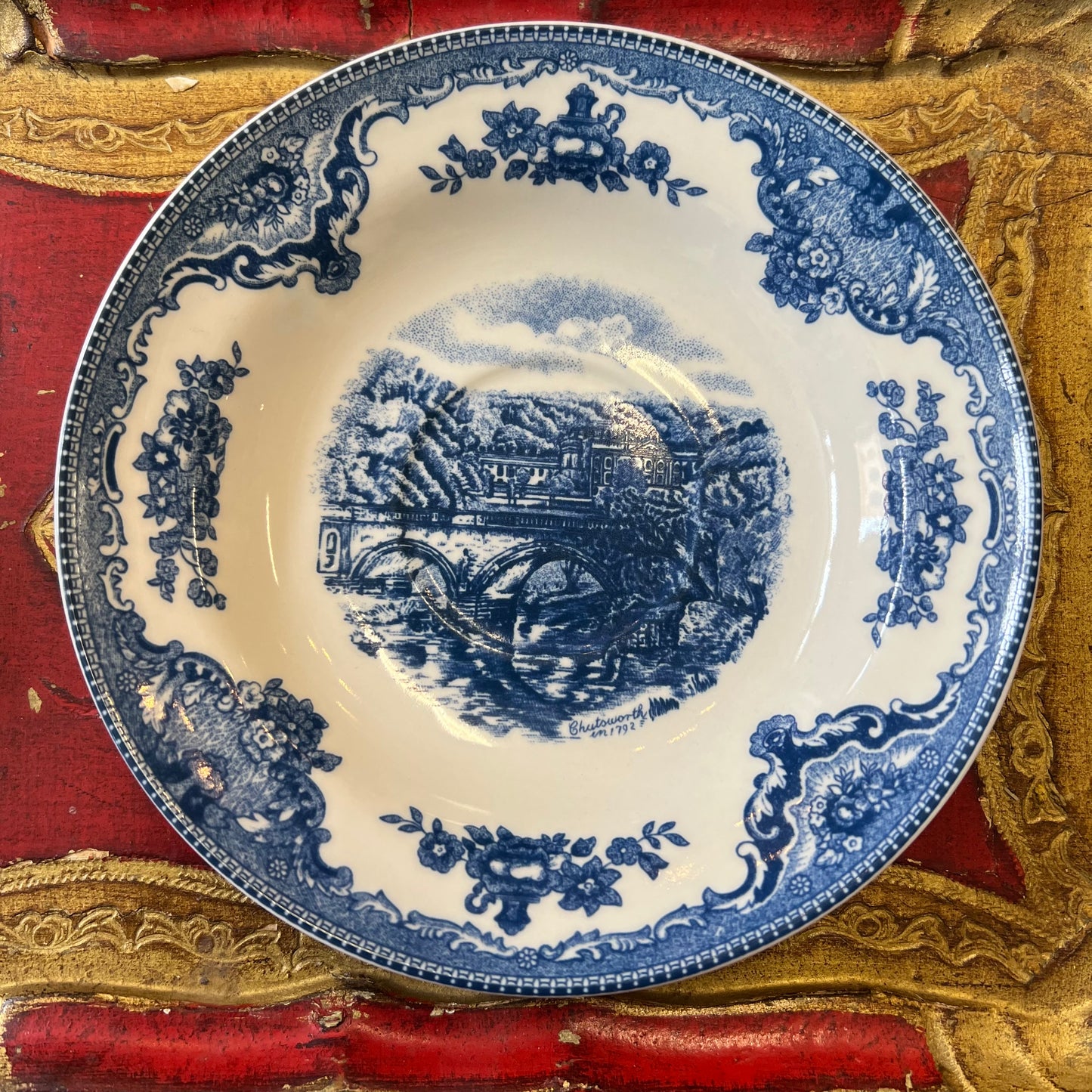 Breakfast Cup and Saucer Johnson Bros England Classic Blue and White ๐