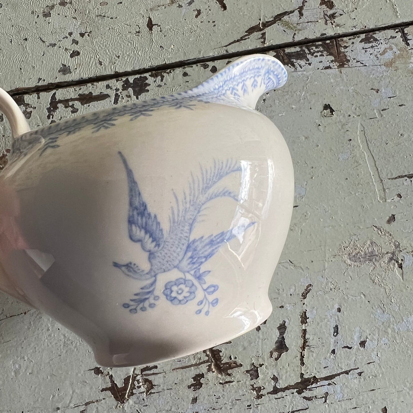 Vintage Asiatic Pheasant Creamer Jug Burleigh B&L England