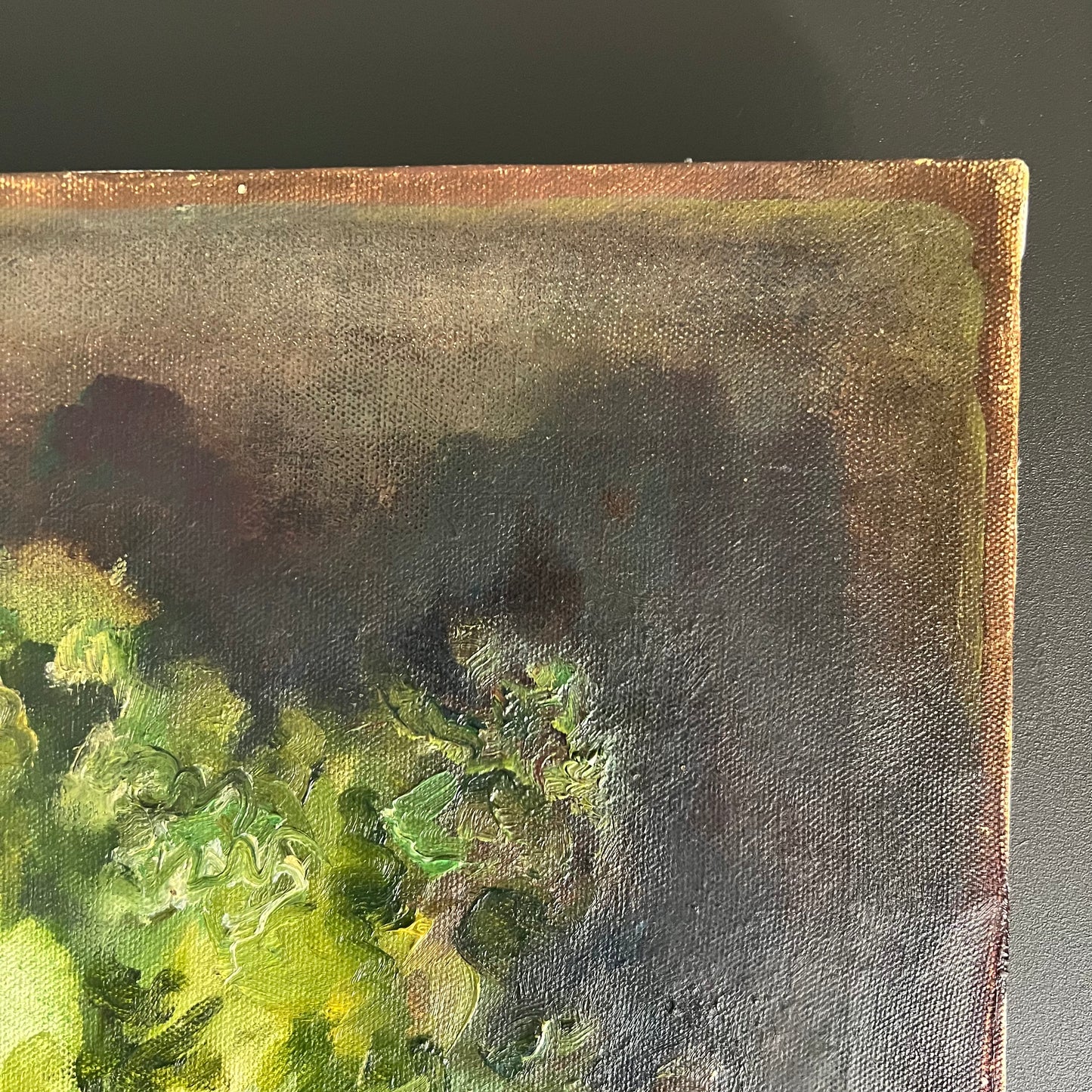 Vintage Oil Painting Still Life Capsicums and Lettuce