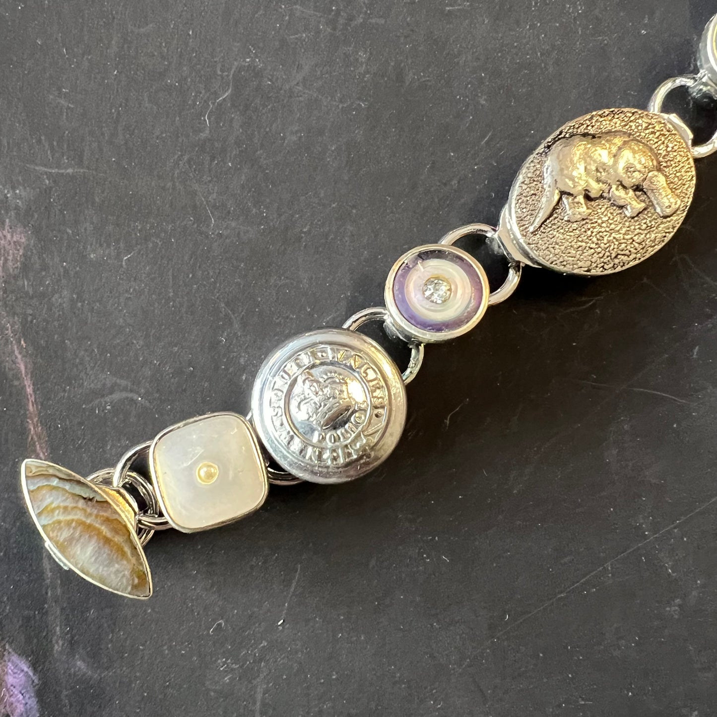 Vintage Button & Cufflink Bracelet