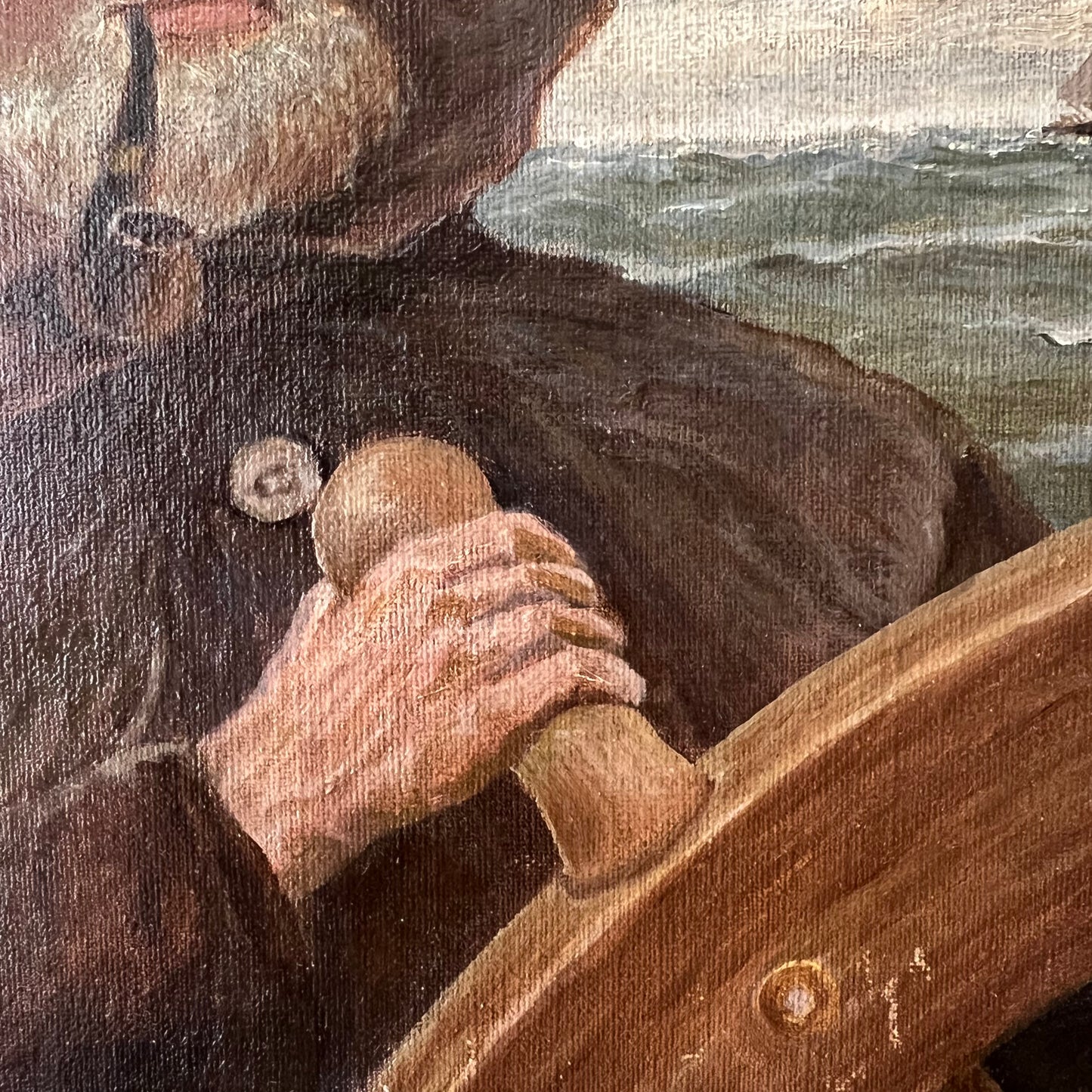 Antique Oil Painting Portrait of a Sea Captain