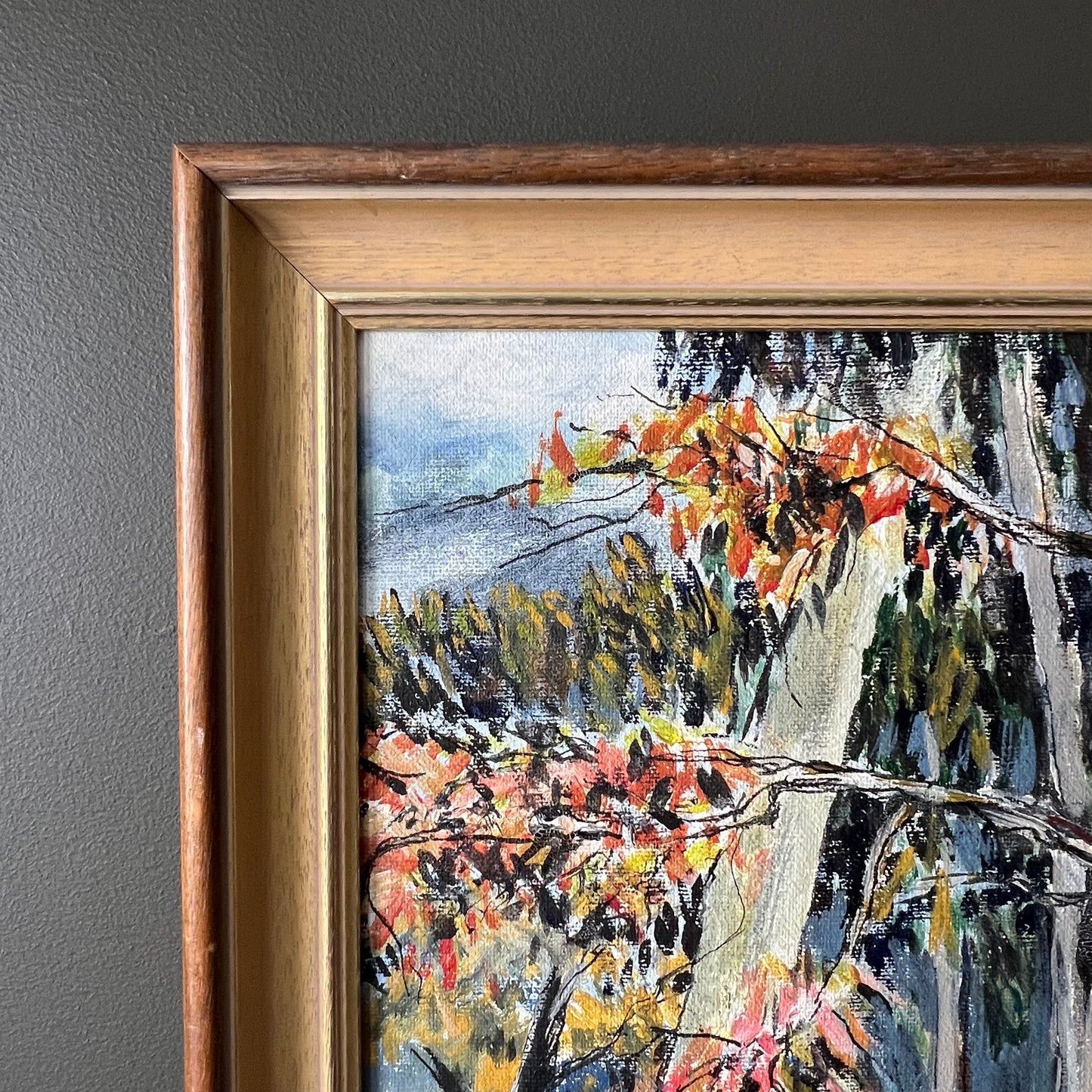 Vintage Oil Painting Landscape Amongst the Trees