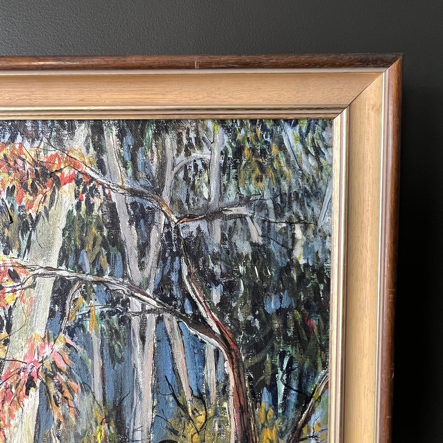 Vintage Oil Painting Landscape Amongst the Trees