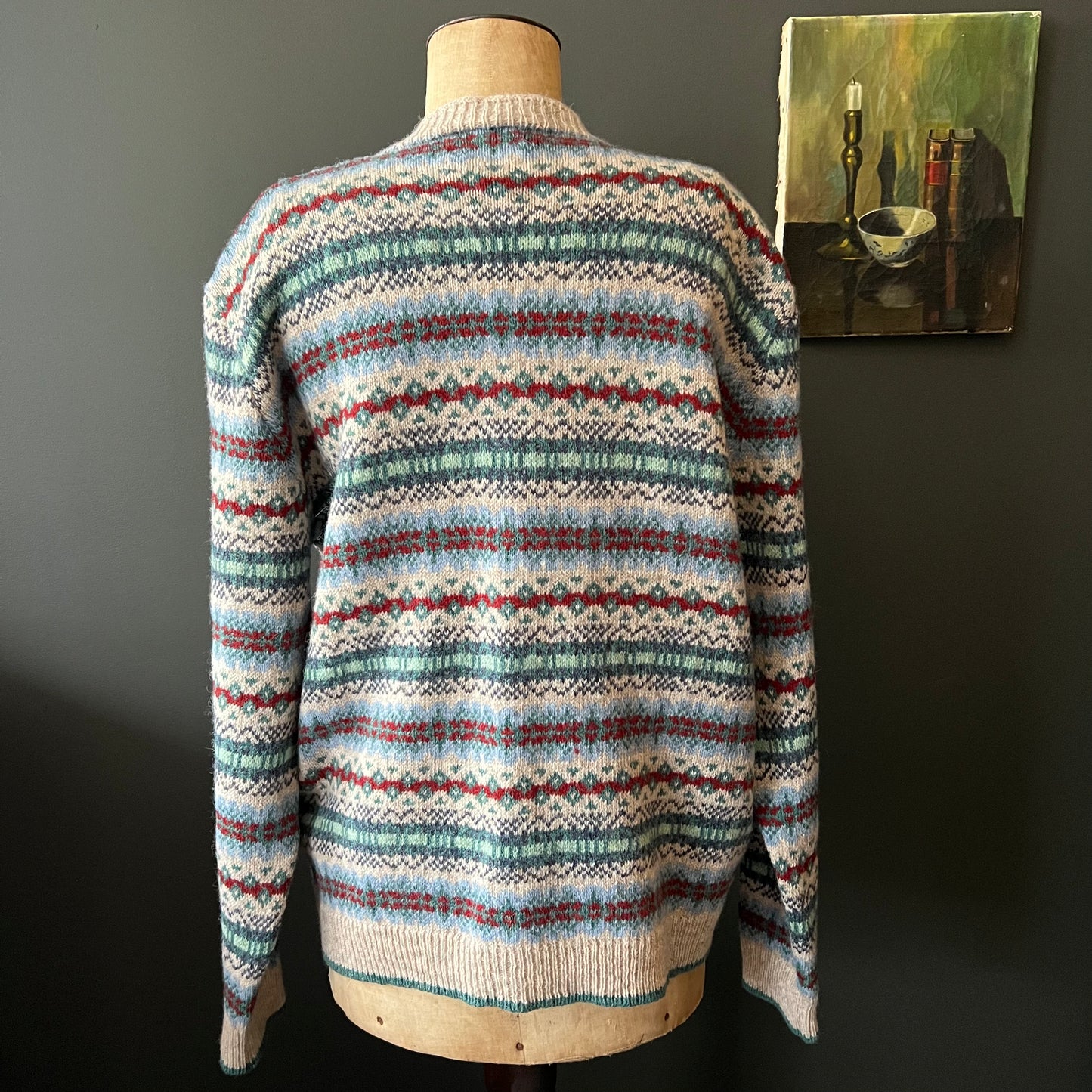 Fair Isle Style Brora Pure Wool Knit New