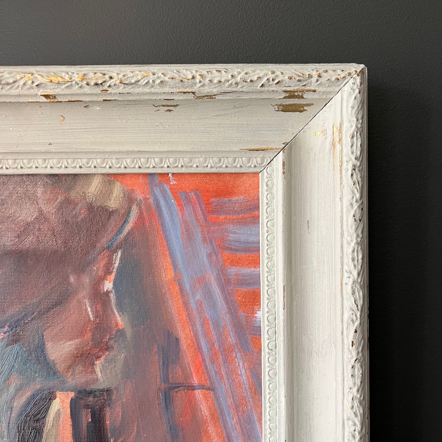 Vintage Painting Striking Abstract Nude