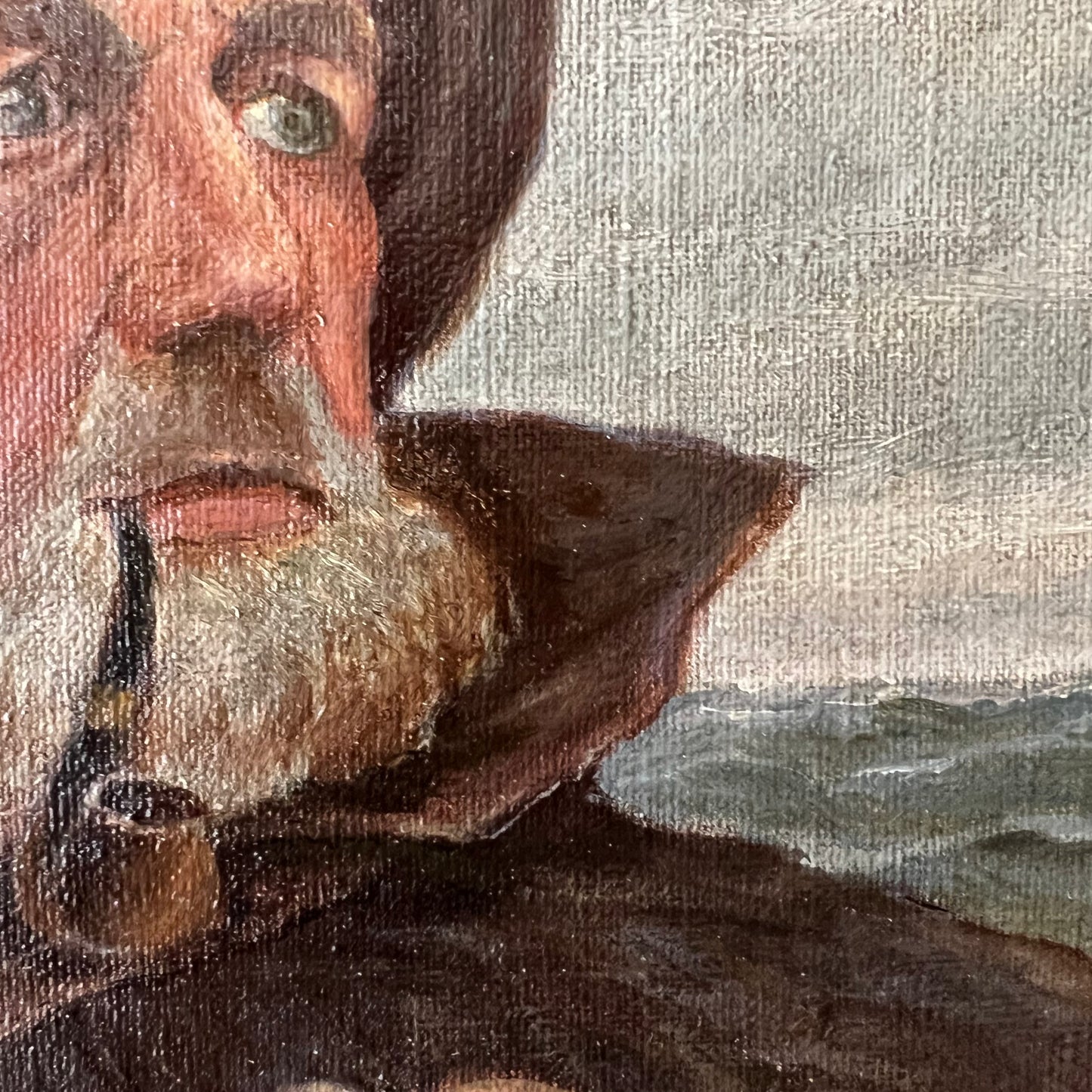 Antique Oil Painting Portrait of a Sea Captain