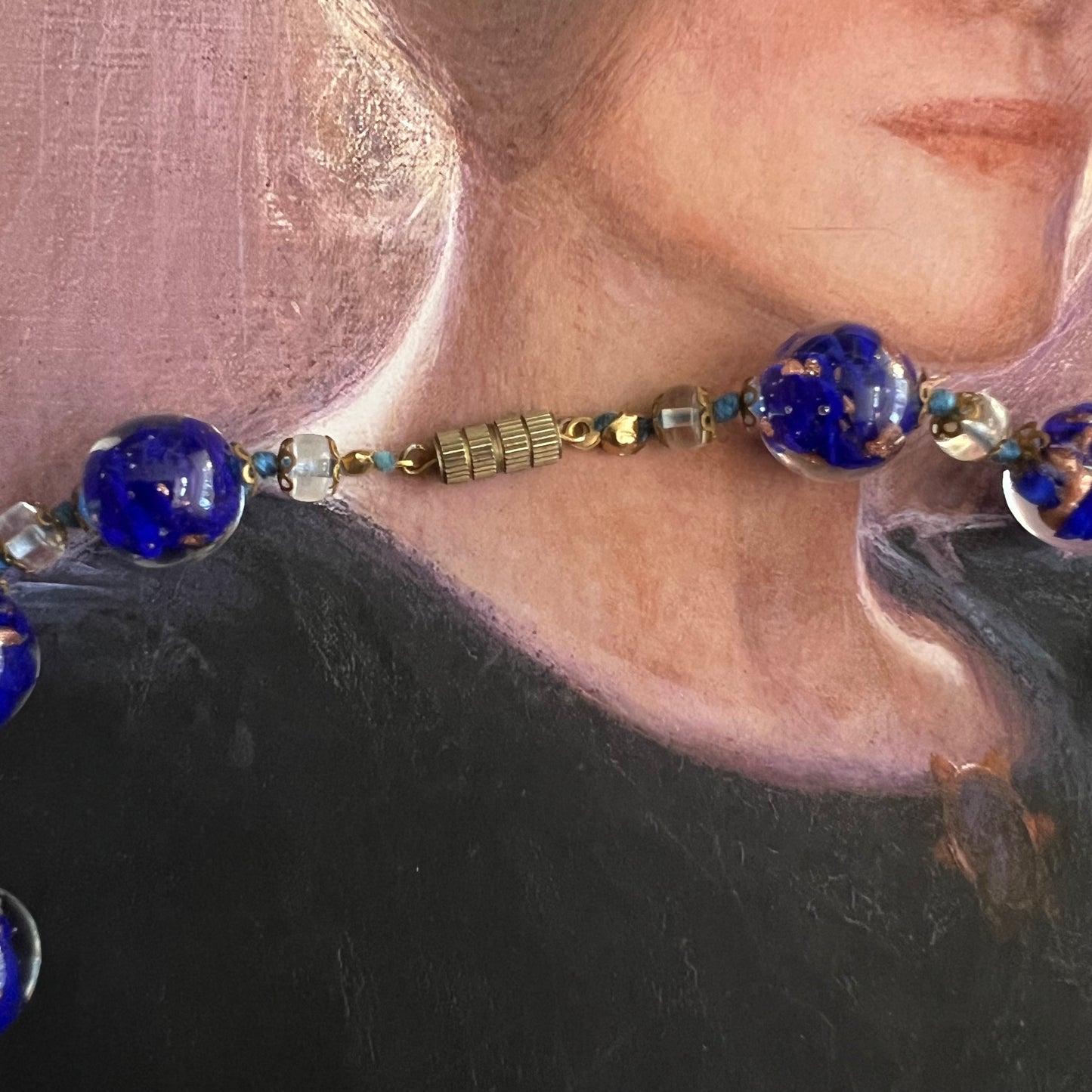 Vintage Venetian Glass Beads Necklace