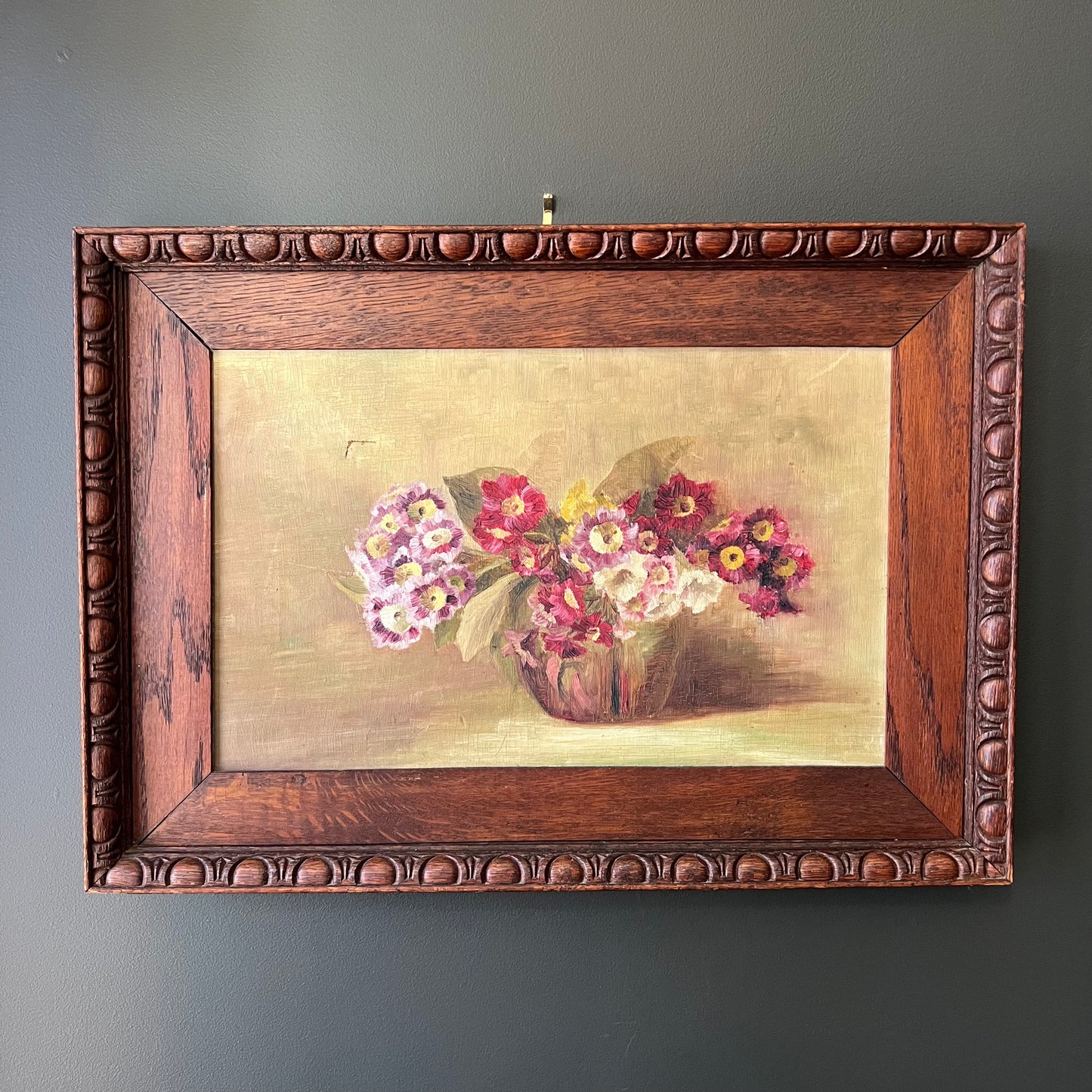 Antique Oil Painting Pretty Petals