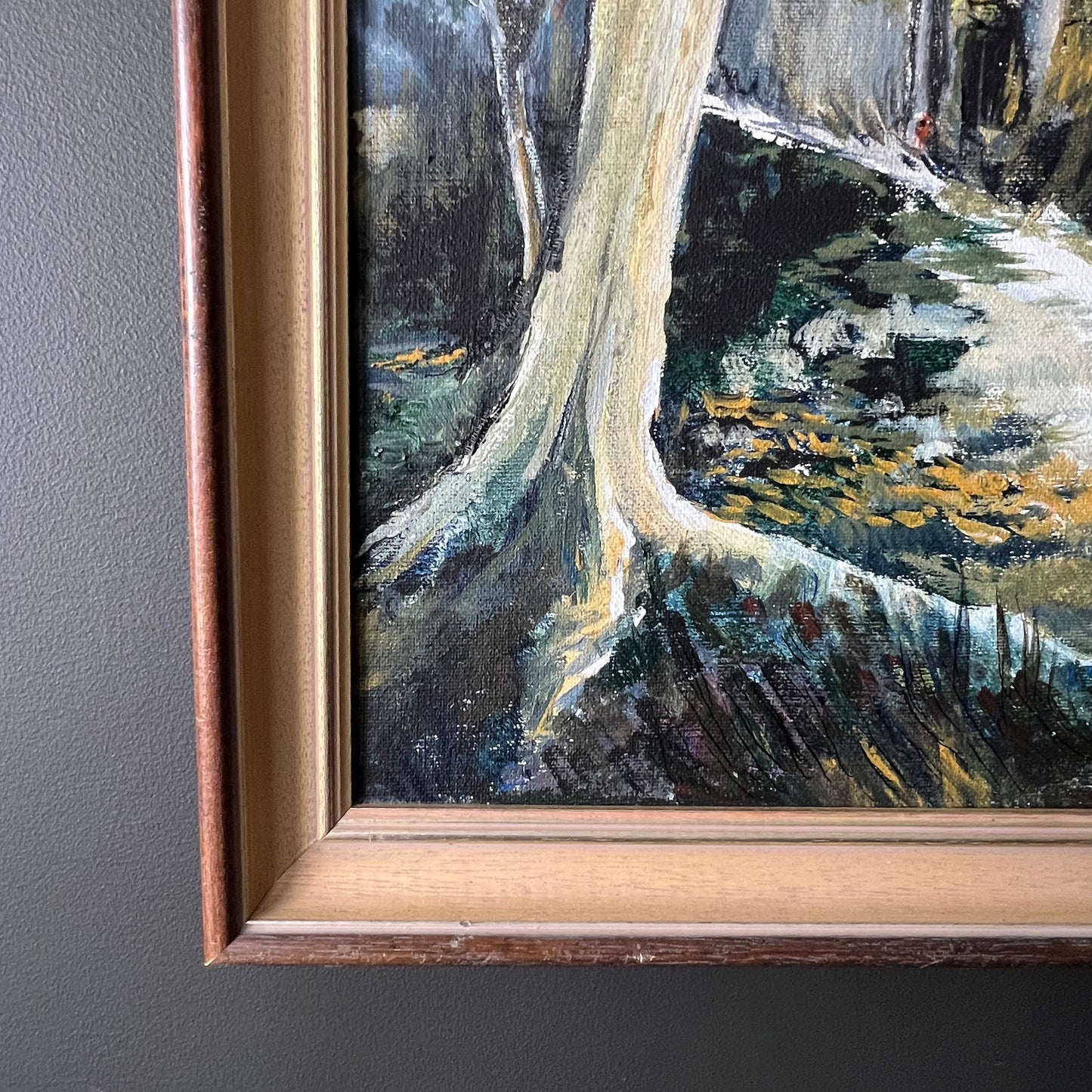 Vintage Oil Painting Landscape Amongst the Trees