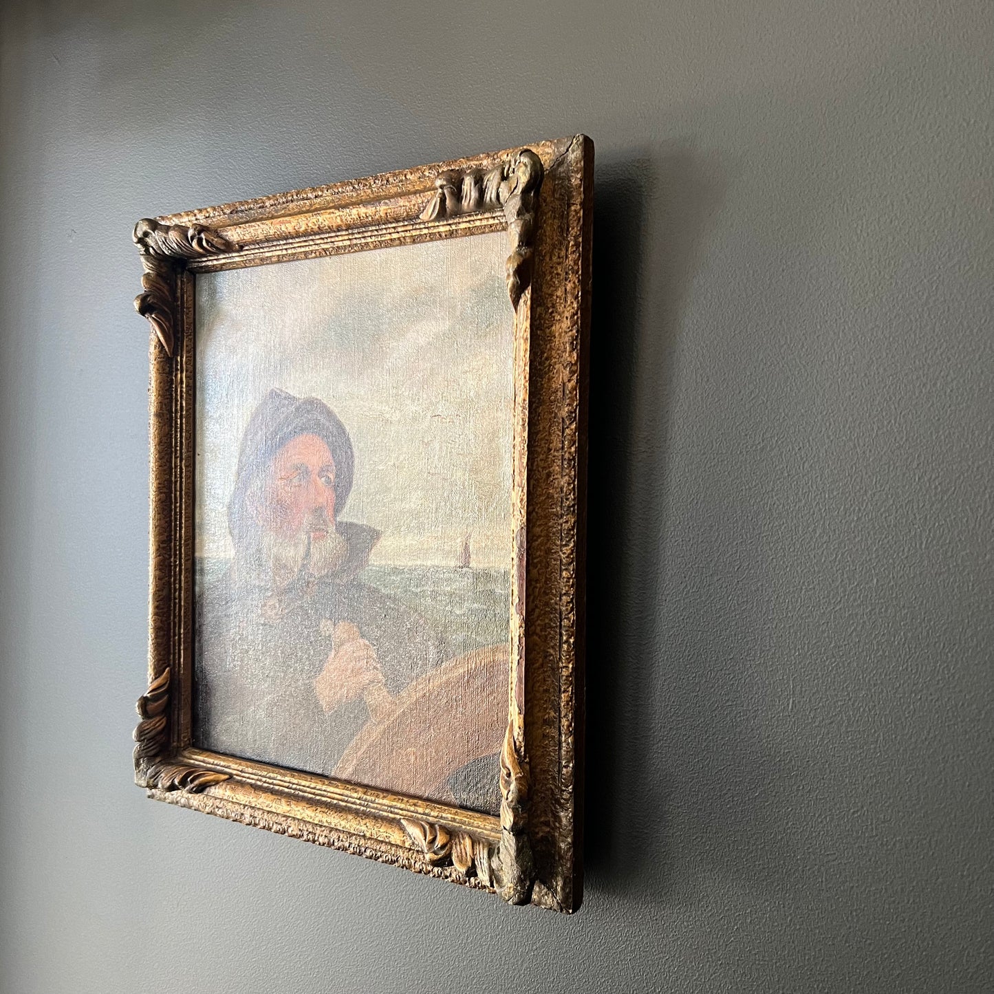 Antique Oil Painting Portrait of a Sea Captain