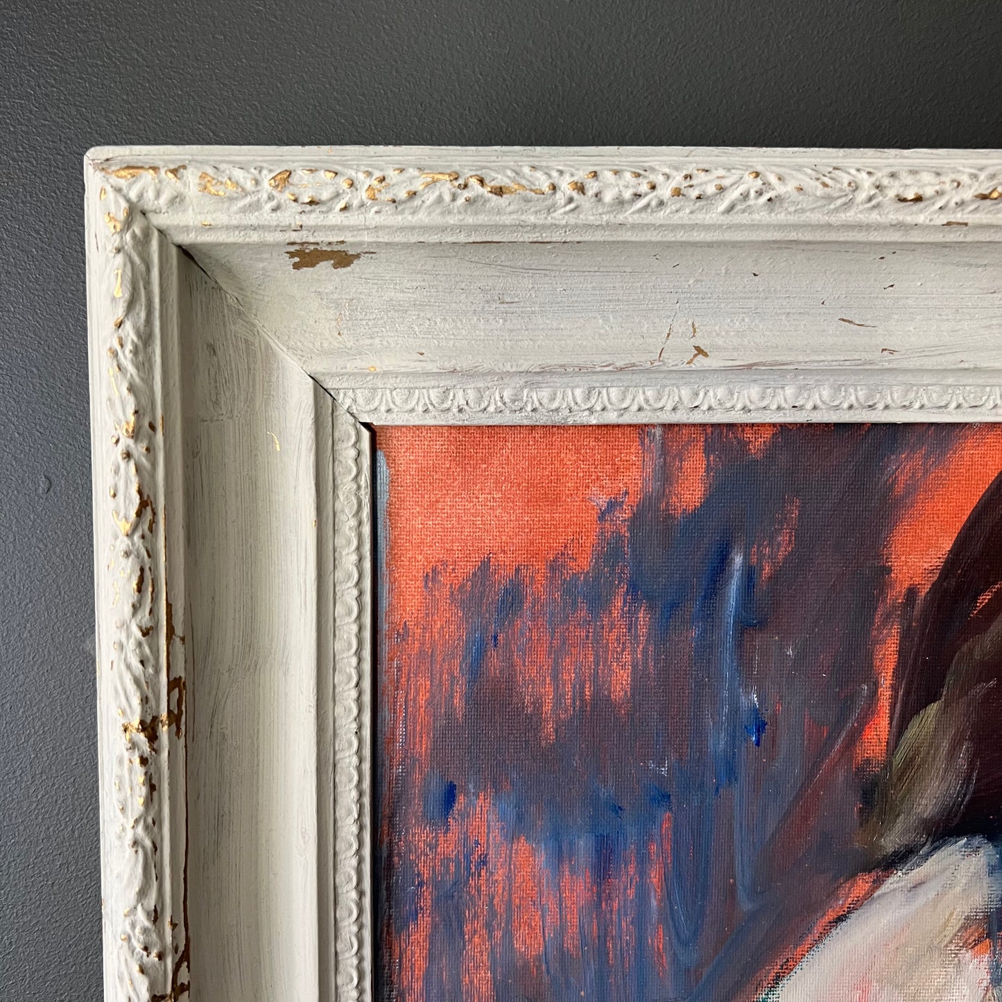 Vintage Painting Striking Abstract Nude