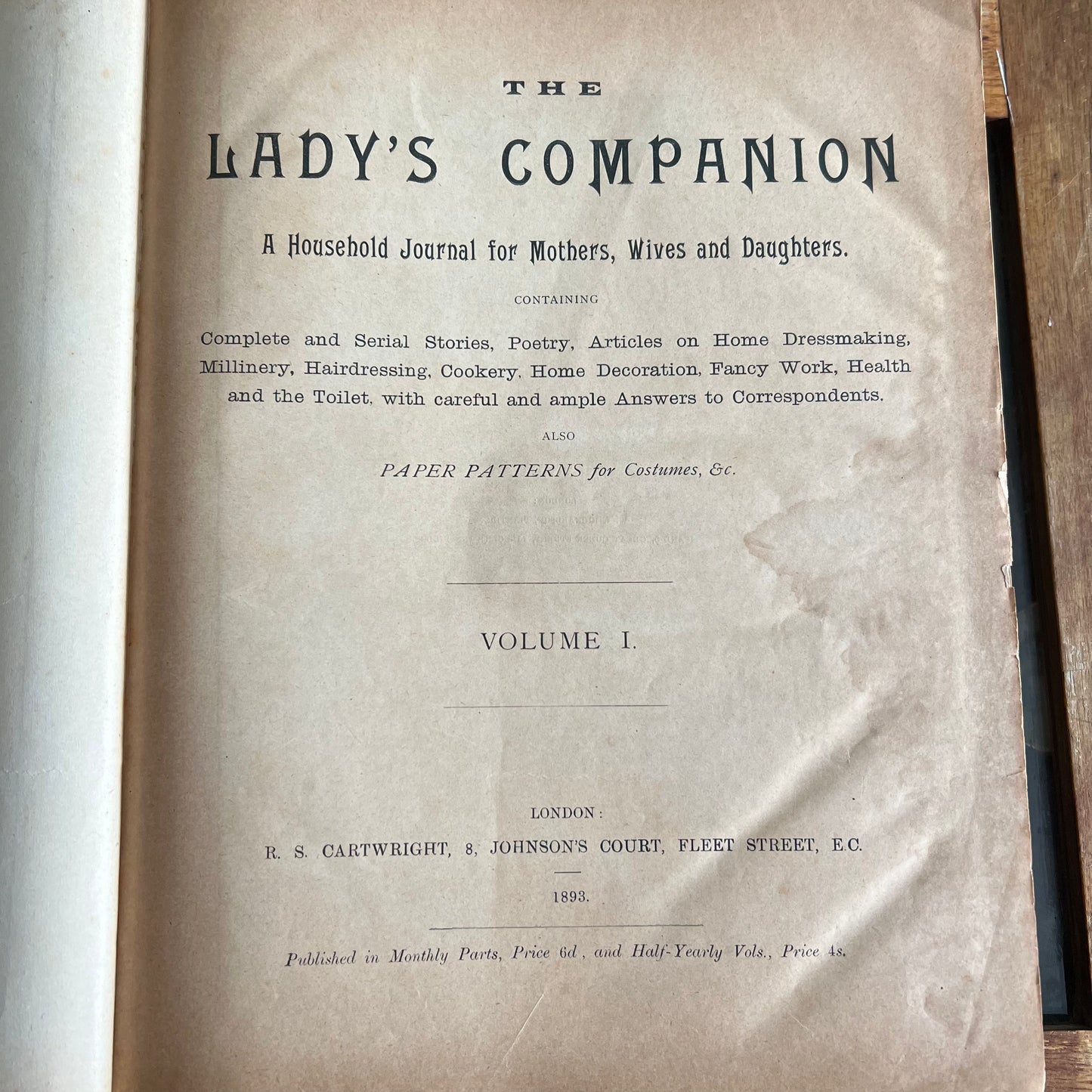 Antique The Lady’s Companion 1893