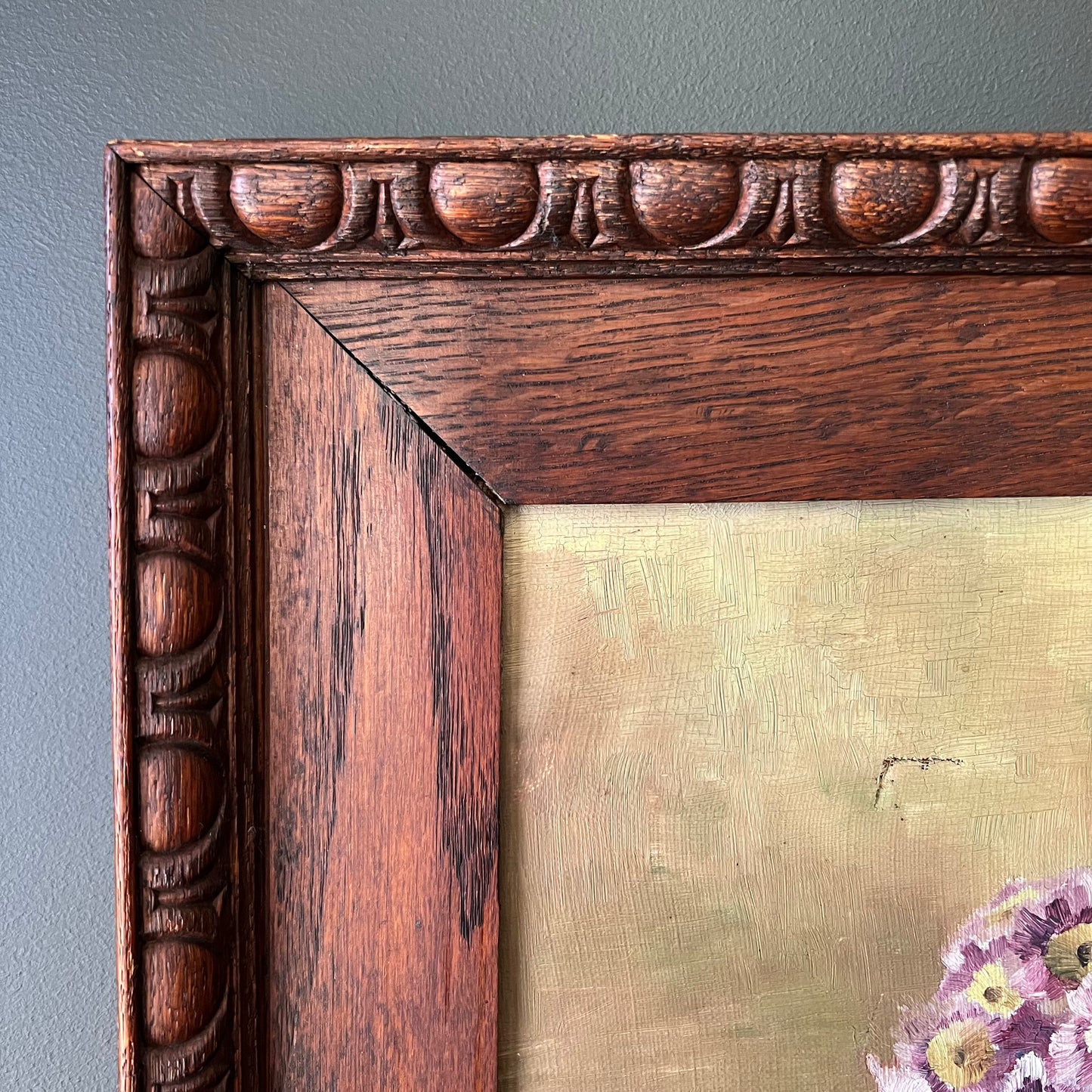 Antique Oil Painting Pretty Petals