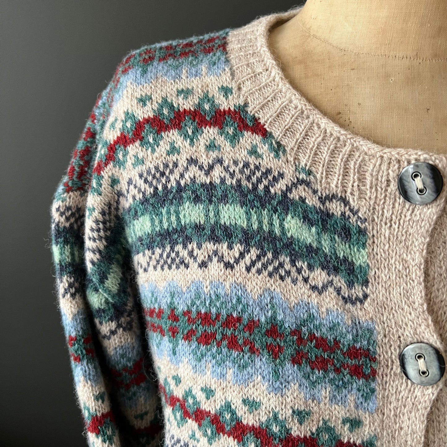 Fair Isle Style Brora Pure Wool Knit New