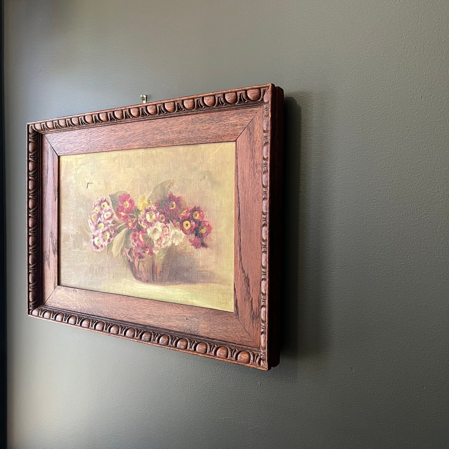 Antique Oil Painting Pretty Petals