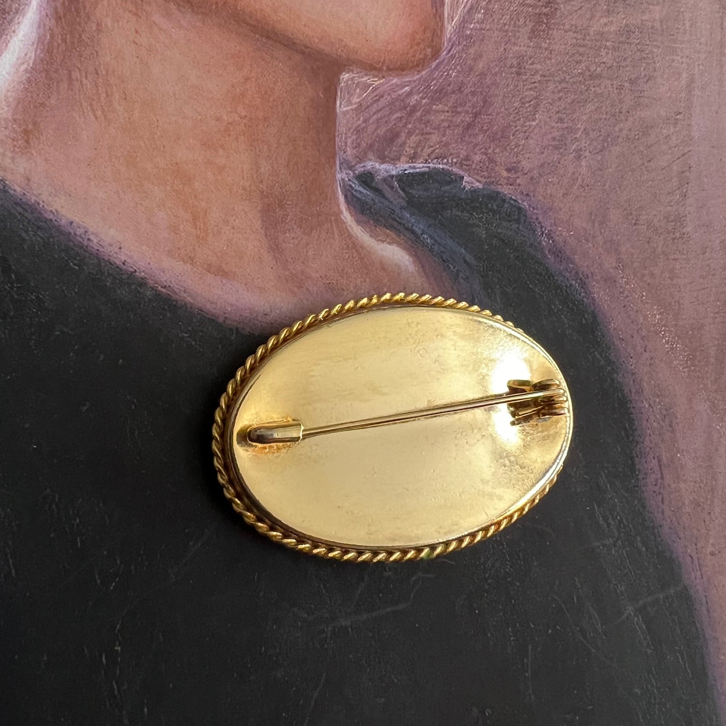 Vintage Micro Mosaic Brooch Daisy & Rose