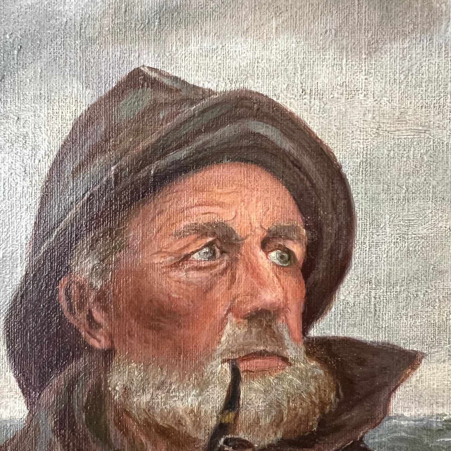 Antique Oil Painting Portrait of a Sea Captain