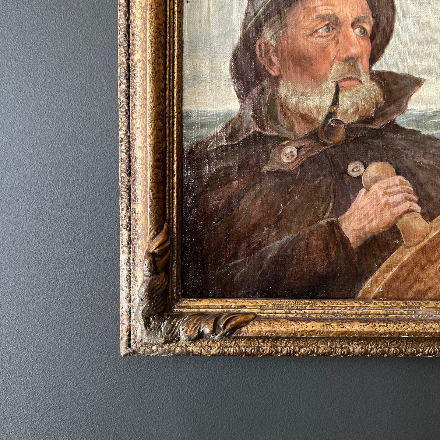 Antique Oil Painting Portrait of a Sea Captain