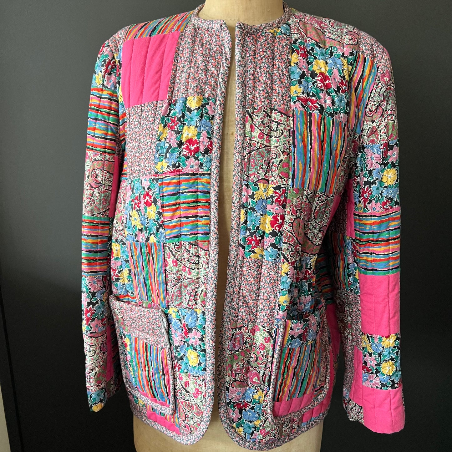 Vintage Glenrea Australia Cotton Quilted Patchwork Liberty Prints Jacket