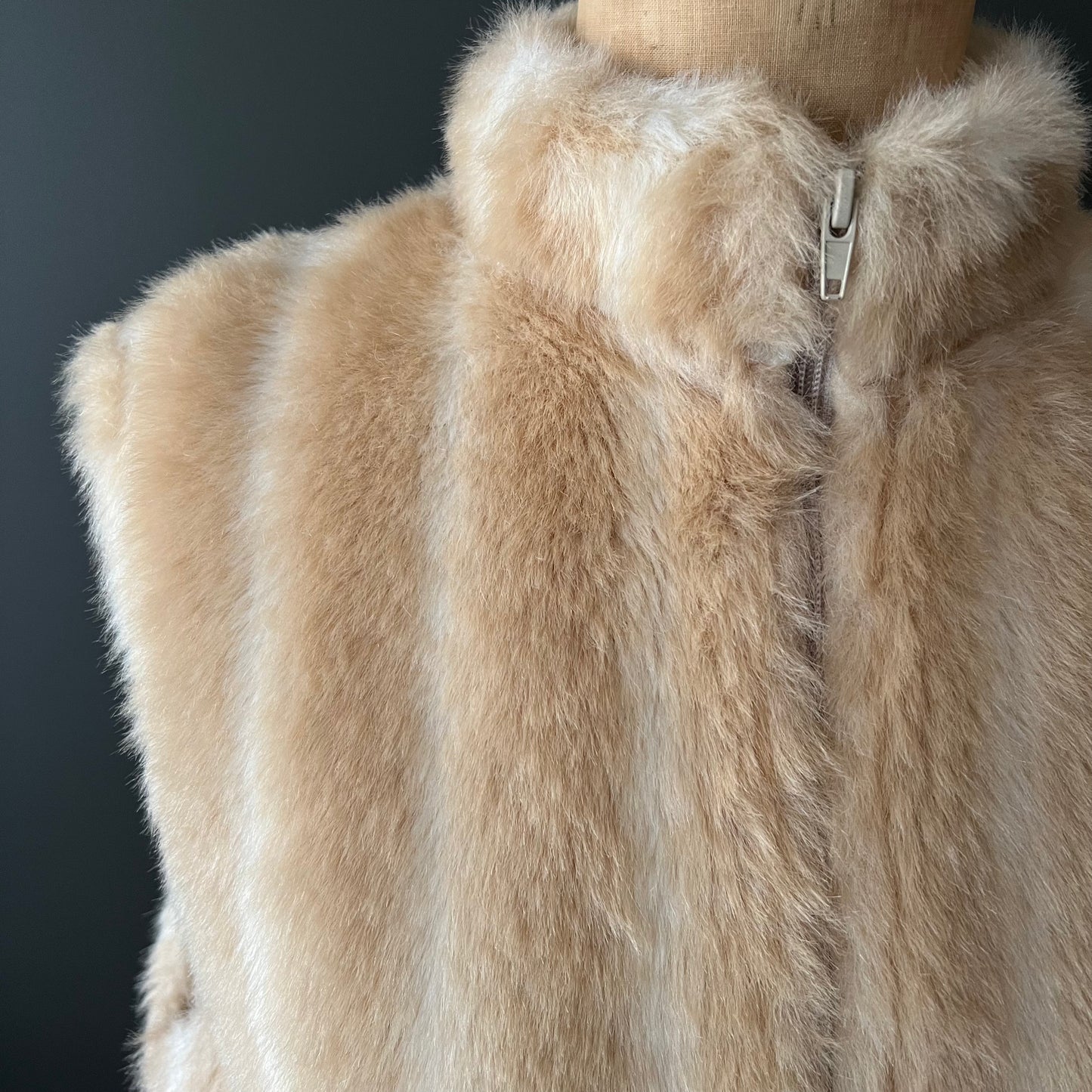 Vintage Caribou Crossings Plush Faux Fur Vest