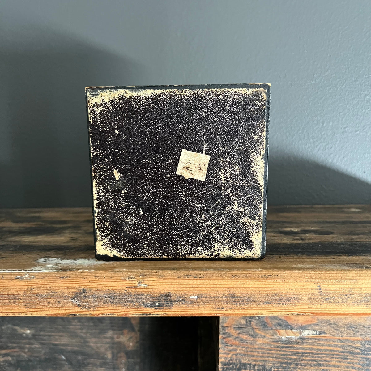 Antique Handmade Timber Box with Picture of Boy