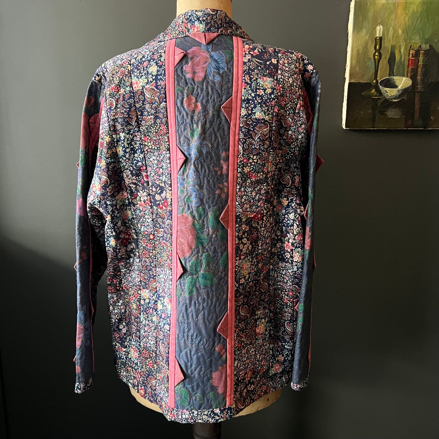 Vintage Cotton Floral Quilted Patchwork Jacket