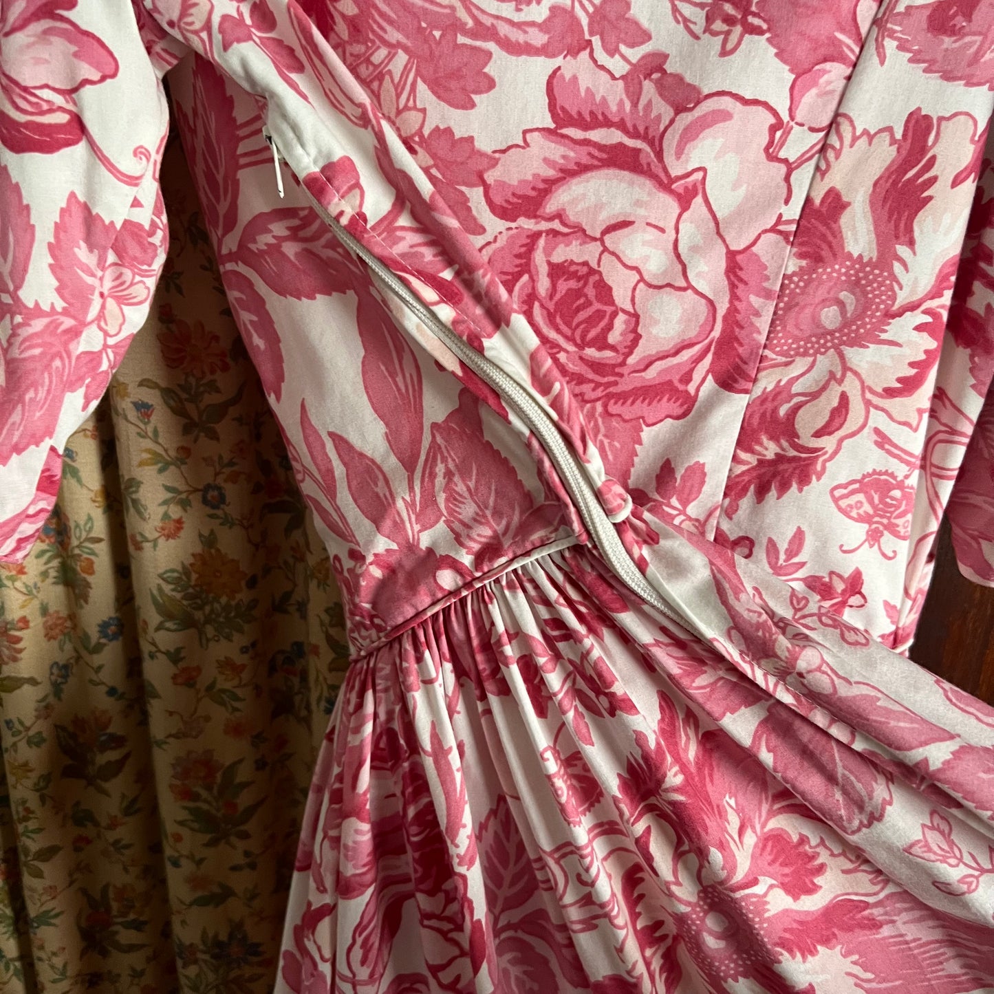 Vintage Laura Ashley Long Dress Birds, Blooms & Butterflies Size 10/12