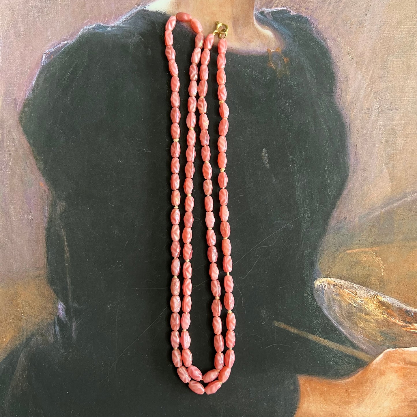 Vintage Hand Knotted Pink Beads