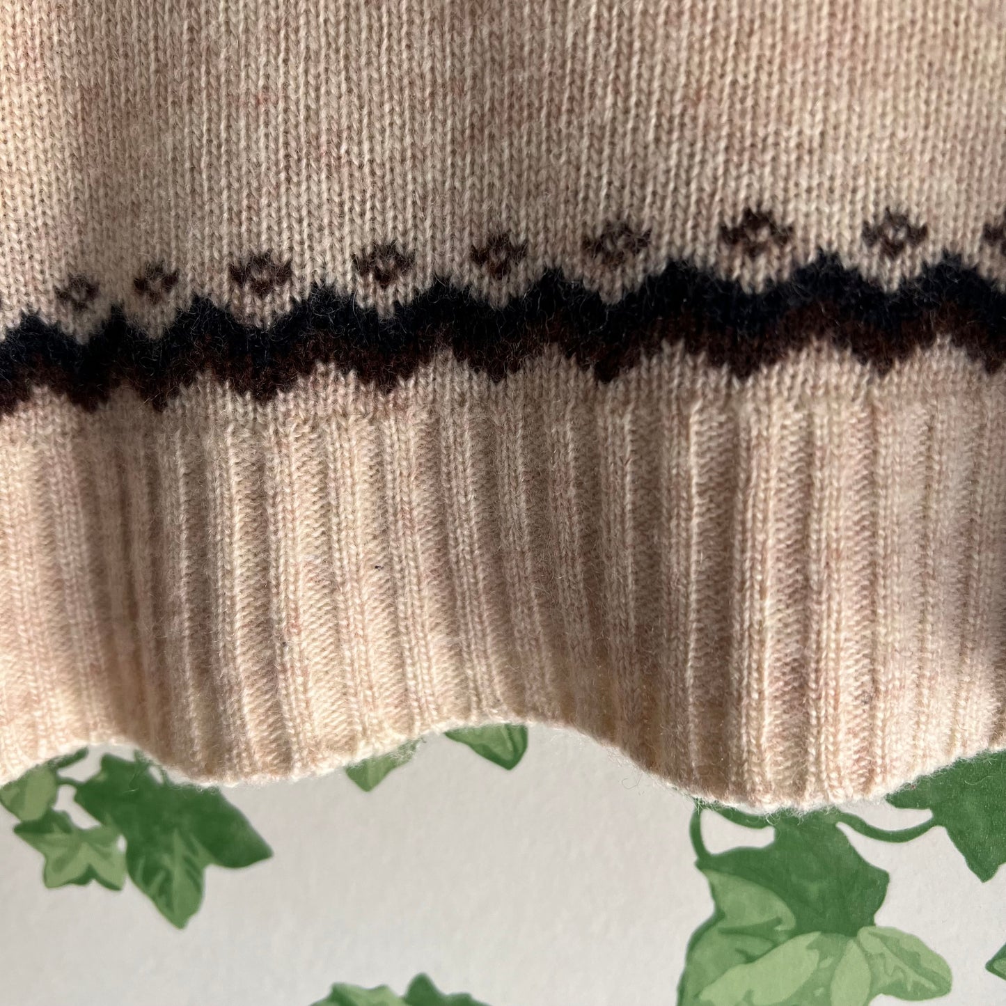 Vintage Wool Fair Isle Style Turtle neck Jumper by Winner