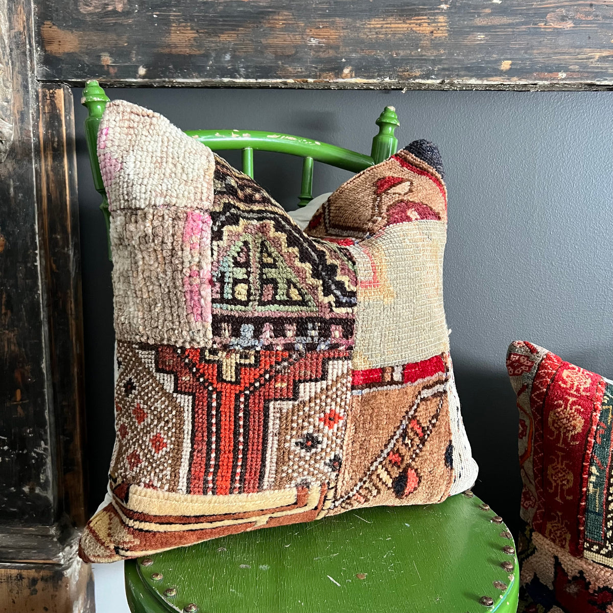 Handmade Patchwork Vintage Kilim Cushion #1