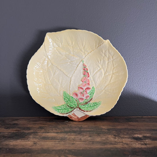 Vintage Carlton Ware Cabbage Leaf and Foxglove Flower Dish