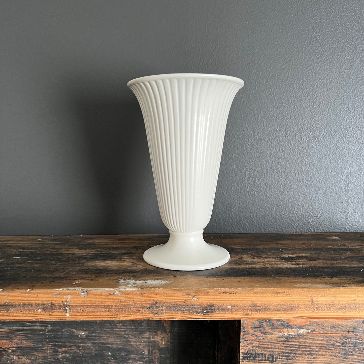 Vintage Wedgwood Moonstone Esturia & Barlaston Fluted Vase