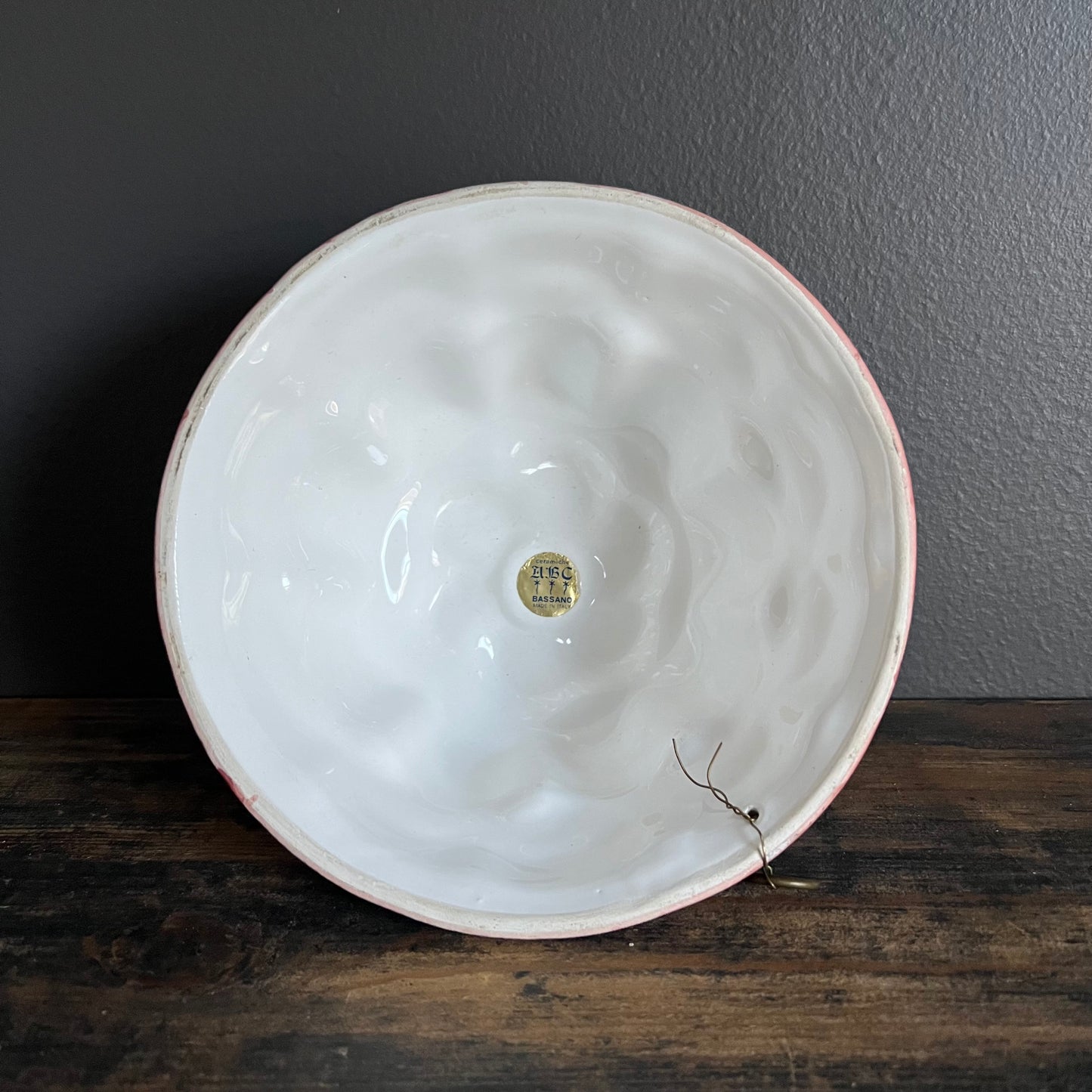 Vintage Ceramic Hand Painted Jelly Dessert Mould Made by Bassano Italy