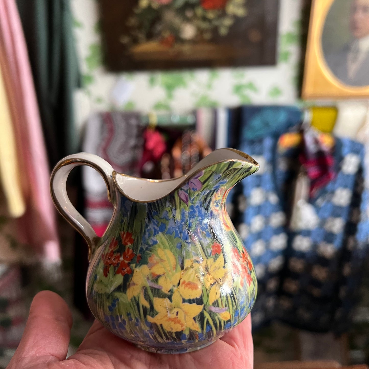 Rare 1920s ‘Mayflower’ Floral Pattern Sugar & Creamer Royal Staffordshire Pottery
