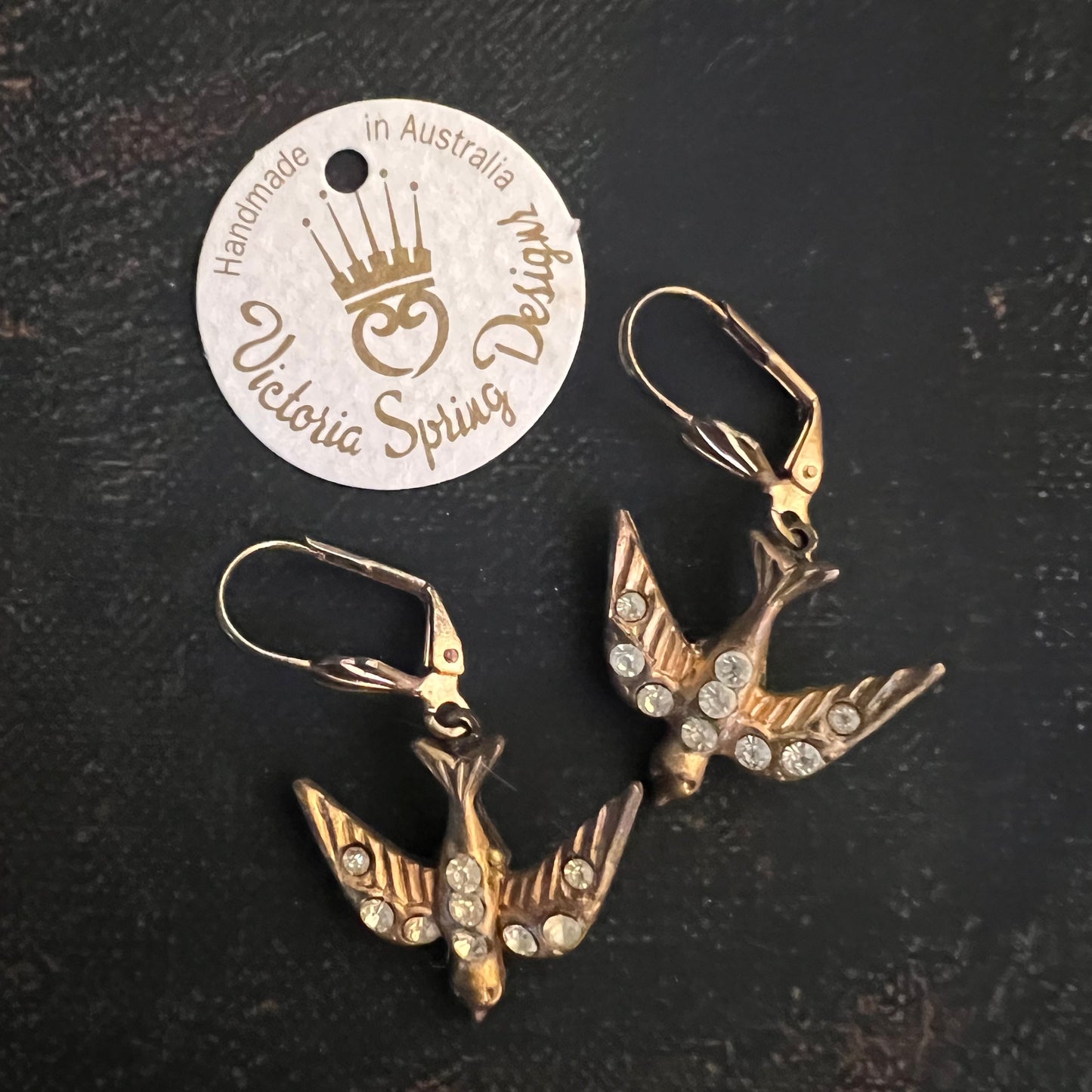 Victoria Spring Crystal Bird Earrings