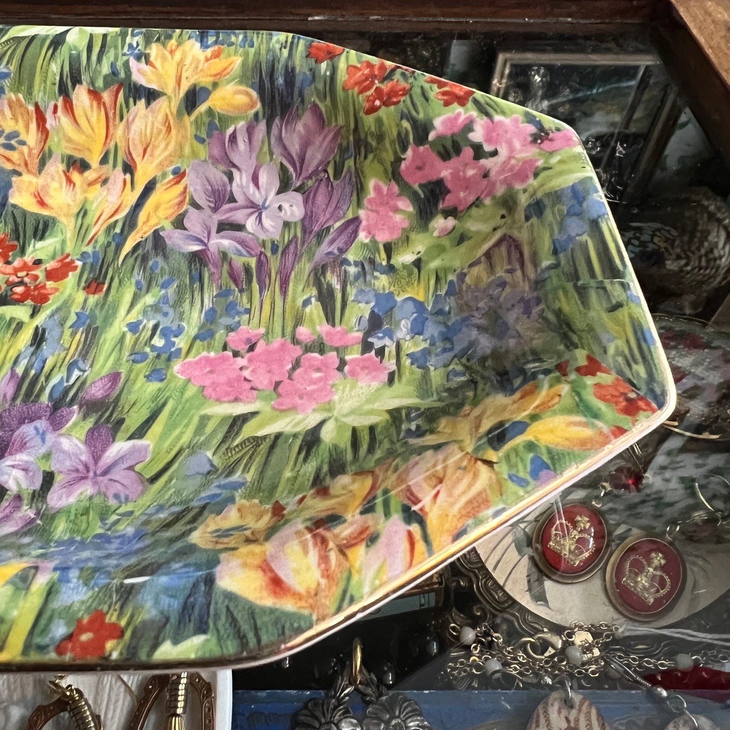 Rare 1920s ‘Mayflower’ Floral Pattern Serving Plate by Royal Staffordshire Pottery
