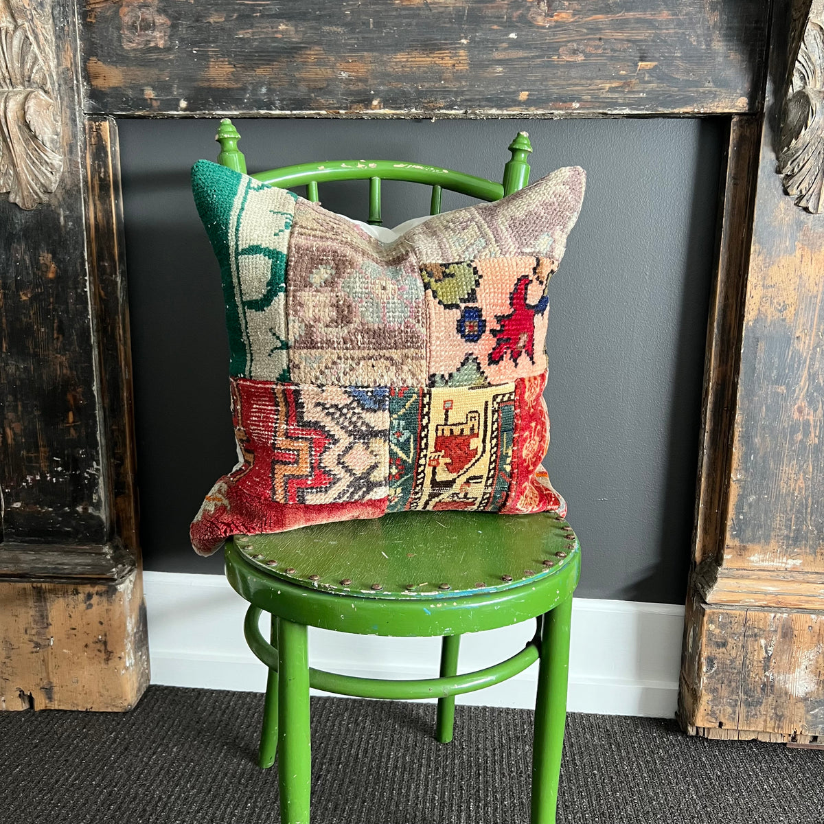 Handmade Patchwork Vintage Kilim Cushion #2