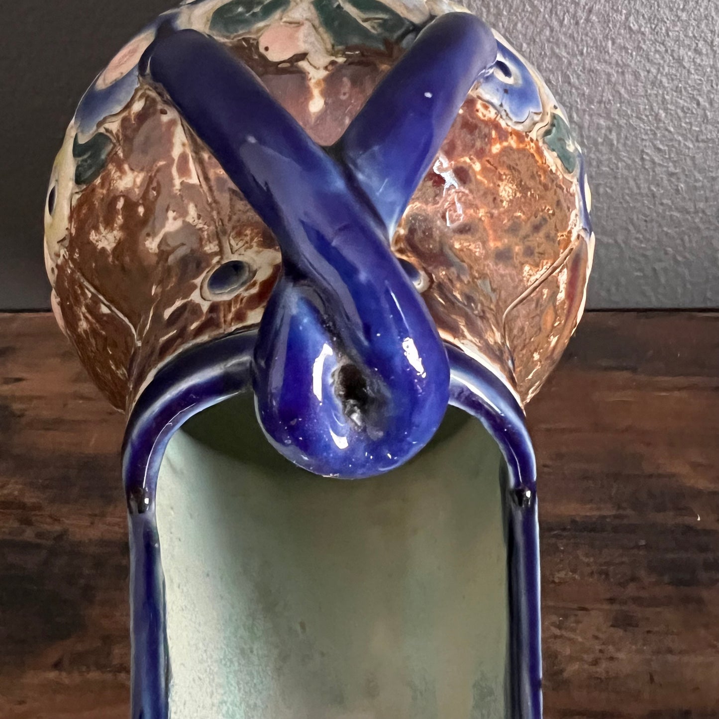 Vintage Floral Embossed Pottery Jug by Marco Japan