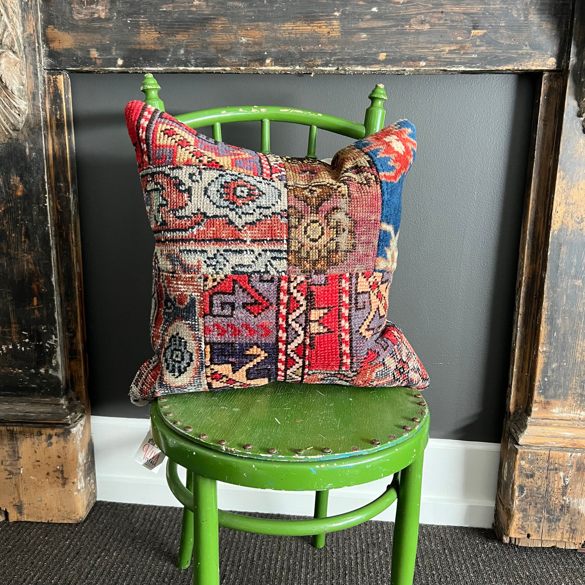 Handmade Patchwork Vintage Kilim Cushion #3