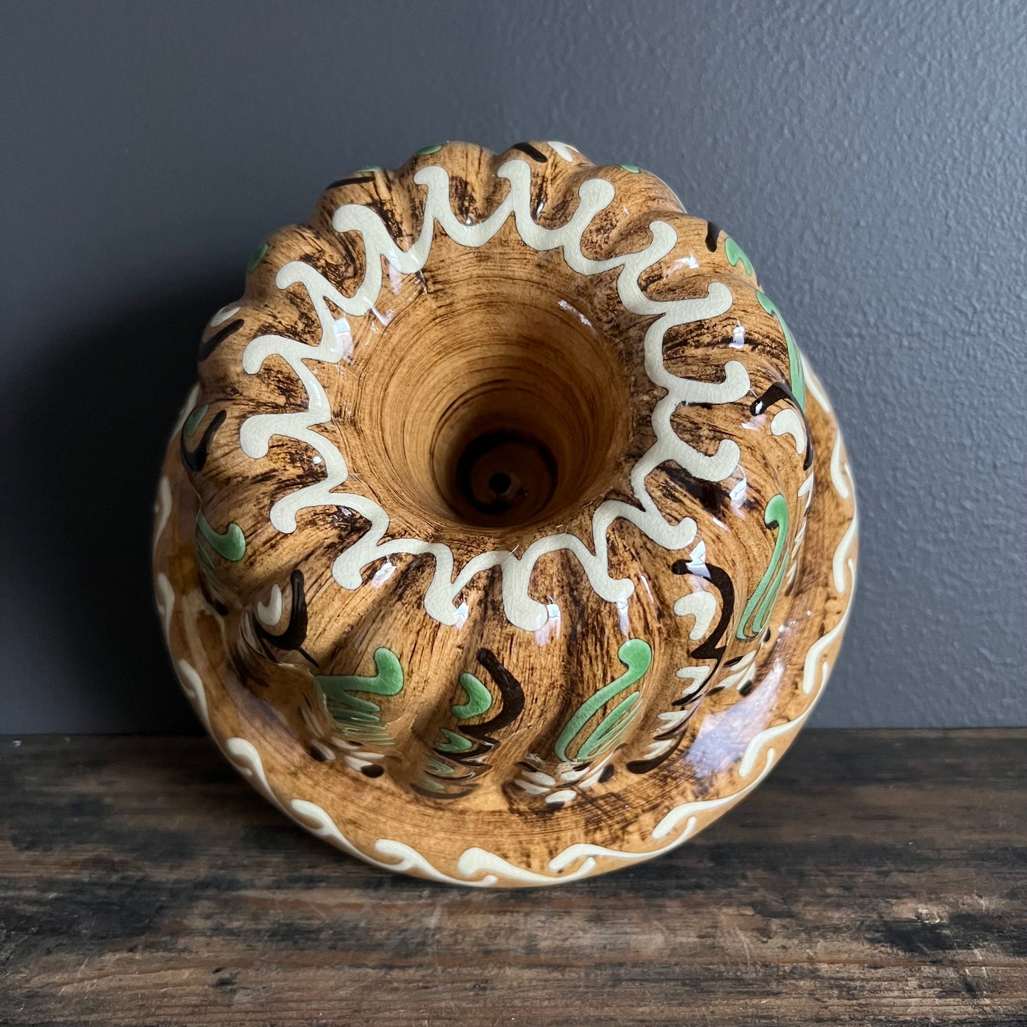 Large Vintage Hand Painted Kitchen Mould Alsace France