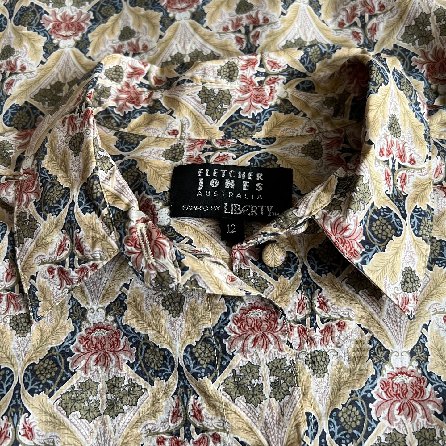 Vintage Fletcher Jones Cotton Shirt Liberty London Fabric sz 12