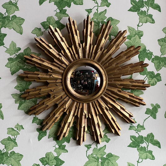Vintage Style Gold Starburst Mirror