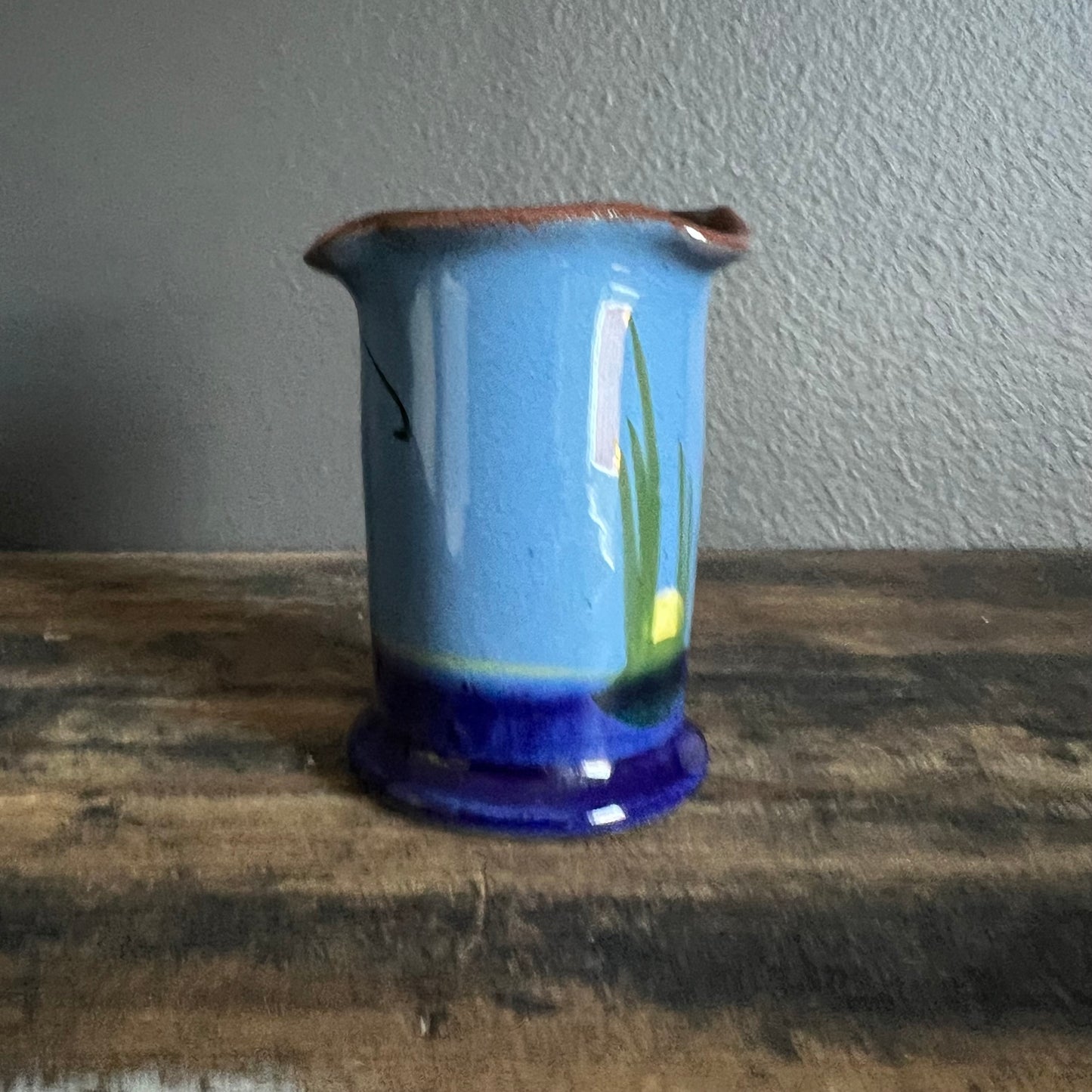 Vintage Kingfisher Bird Pottery Bud Vase Longpark Torquay England 1930s
