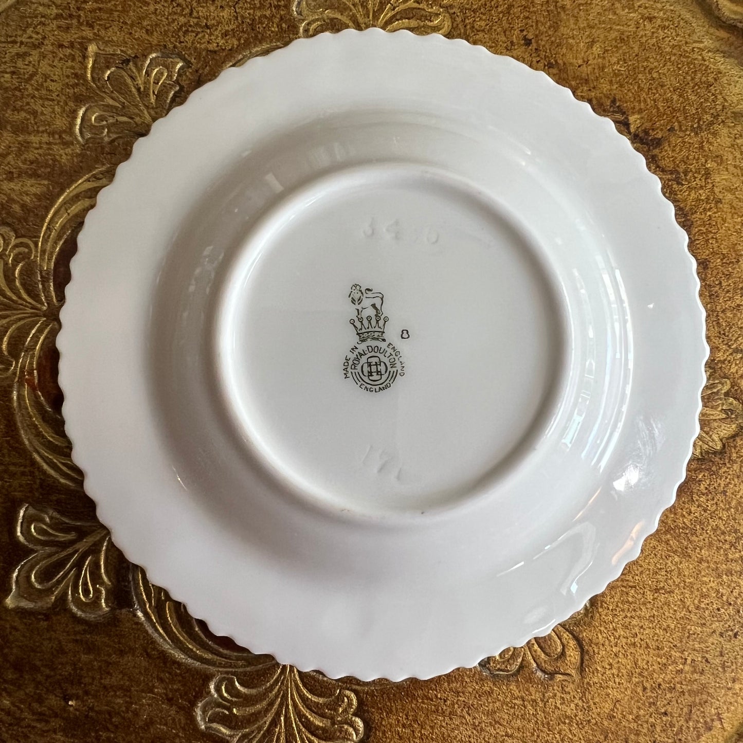 Pretty Vintage Royal Doulton Embossed Floral Dish
