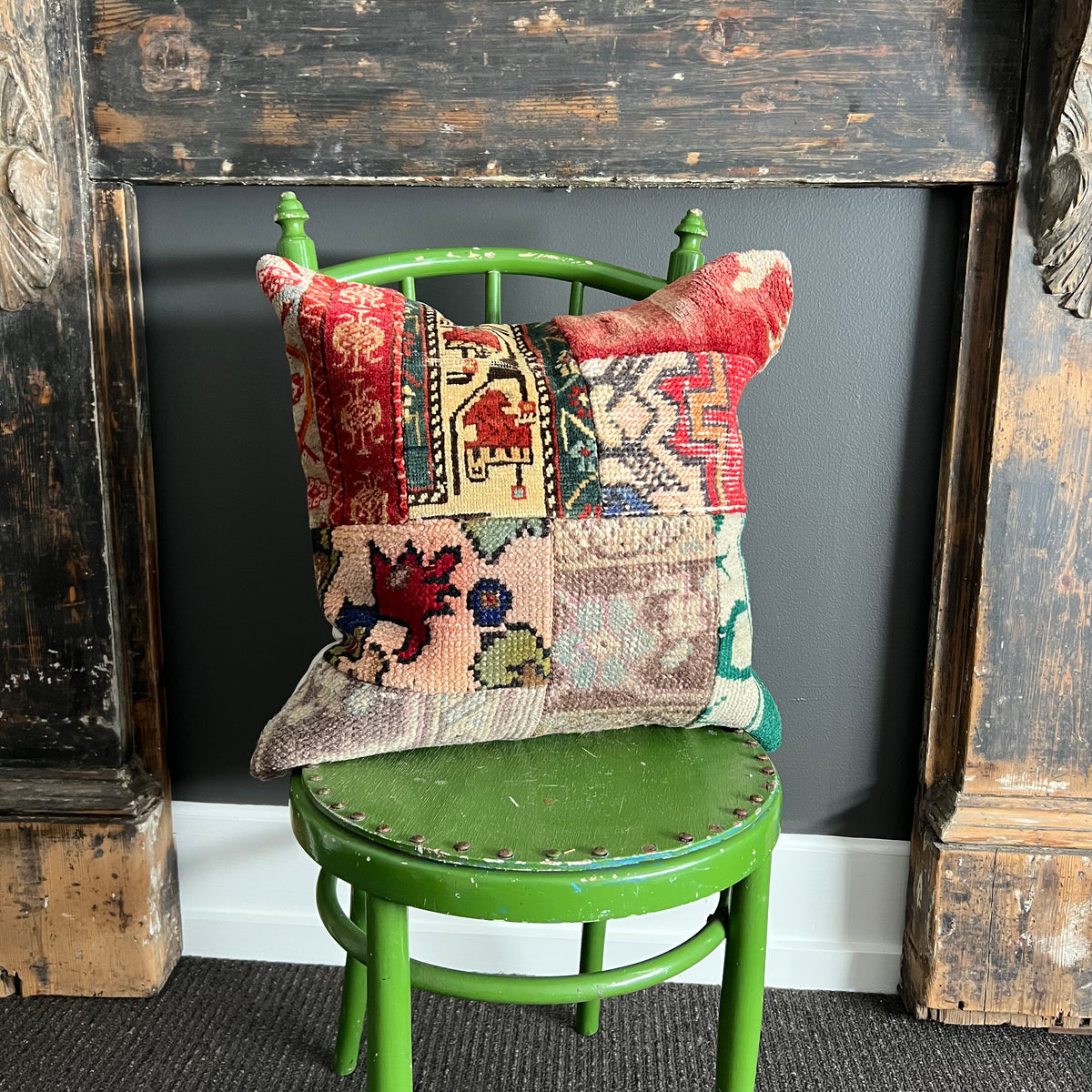 Handmade Patchwork Vintage Kilim Cushion #2