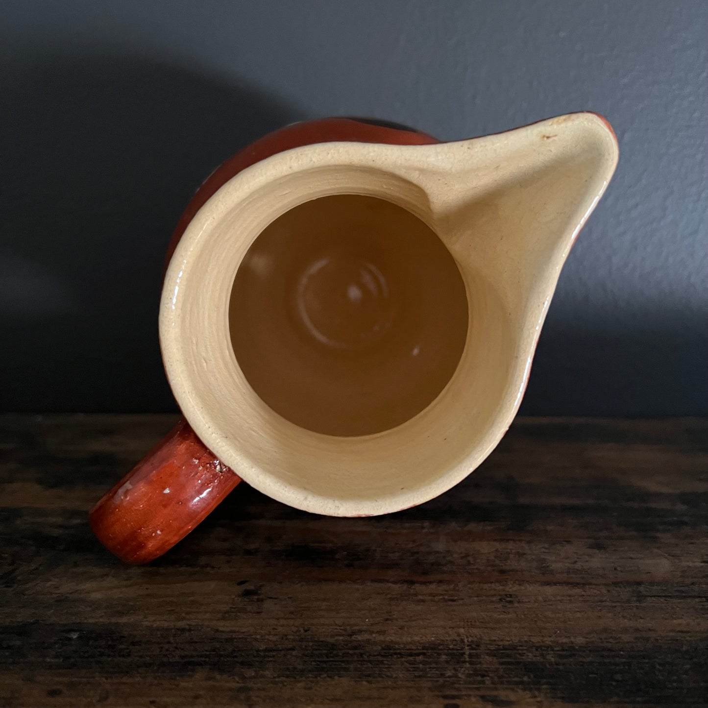 Vintage Hand Painted Pottery Jug Pitcher European #1