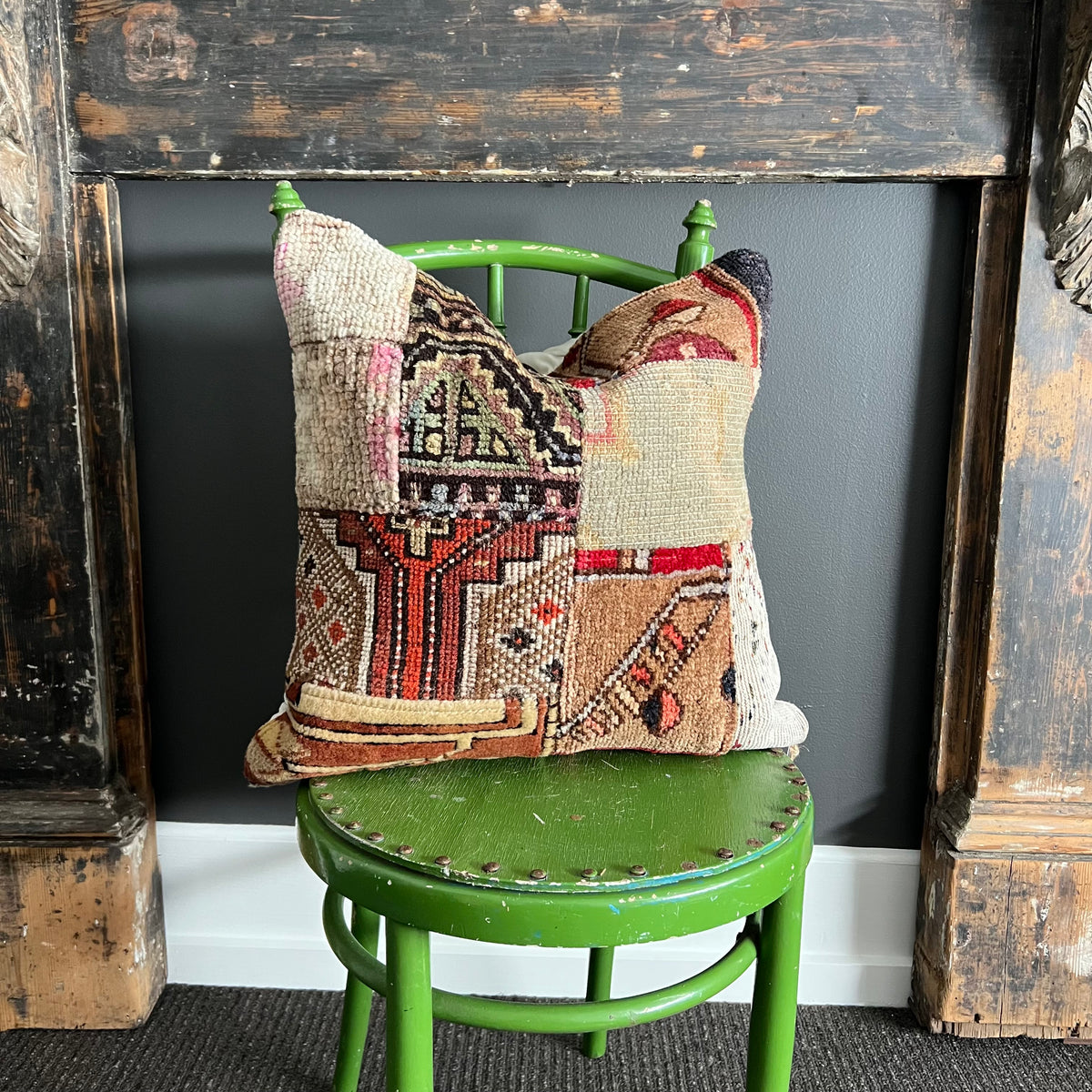 Handmade Patchwork Vintage Kilim Cushion #1