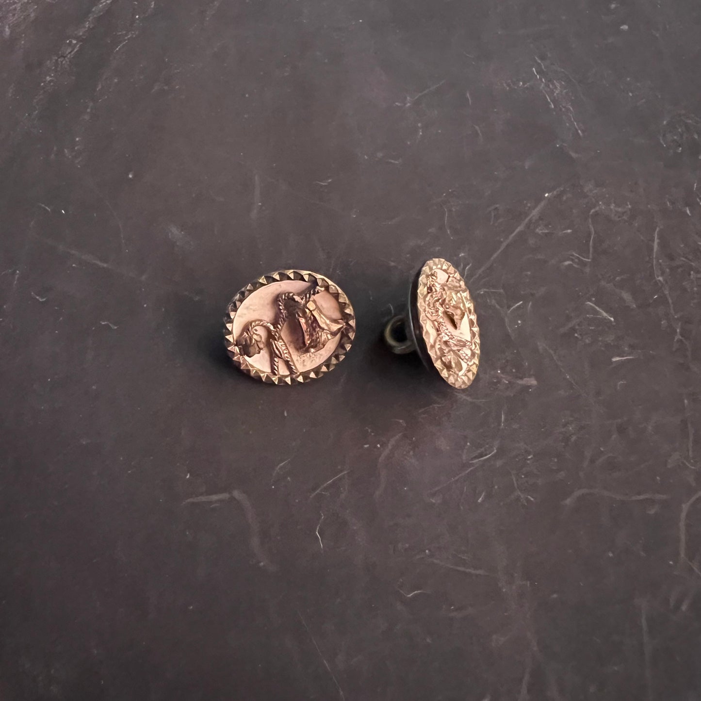 Antique Buttons Dusty Pink with Lily Pair