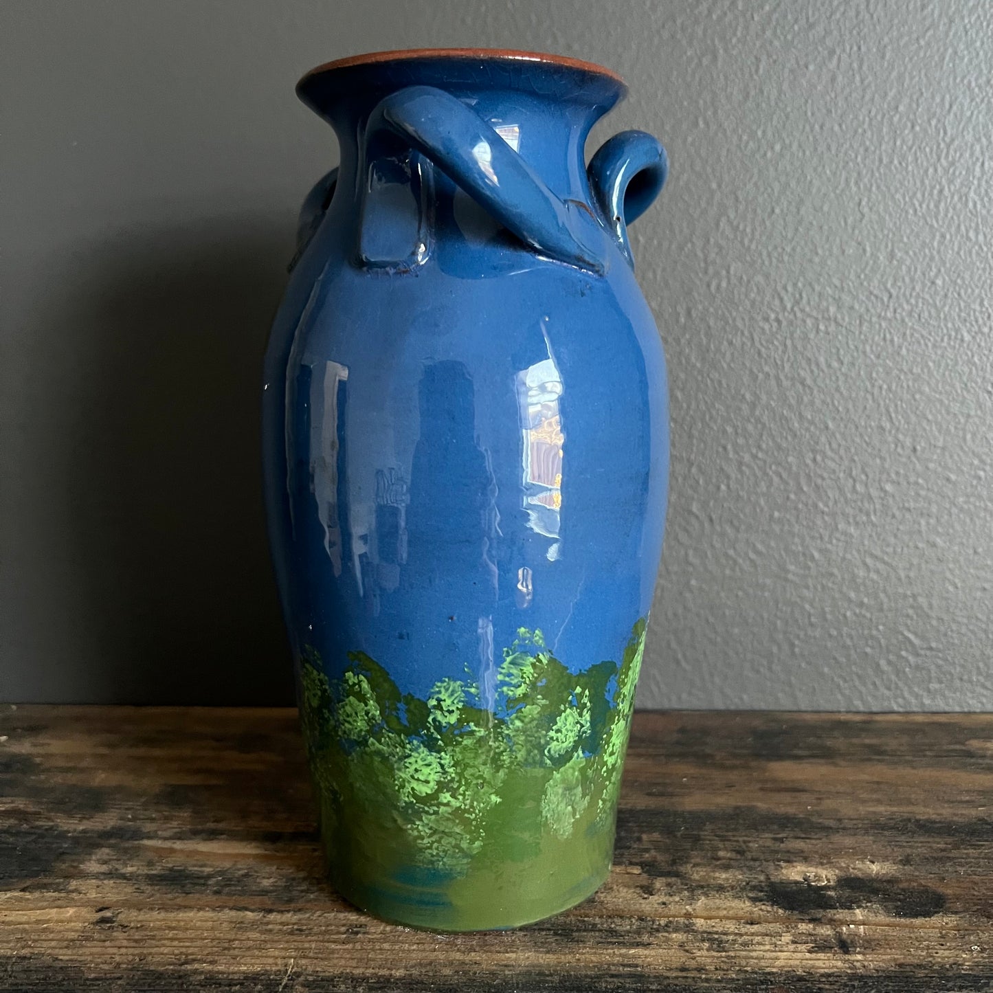 Vintage Hand Painted Bird Parrot Vase Royal Torquay Pottery England 1930s
