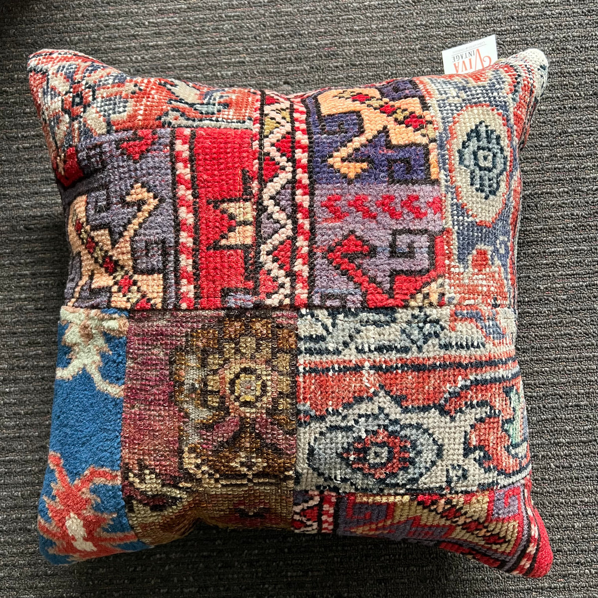 Handmade Patchwork Vintage Kilim Cushion #3